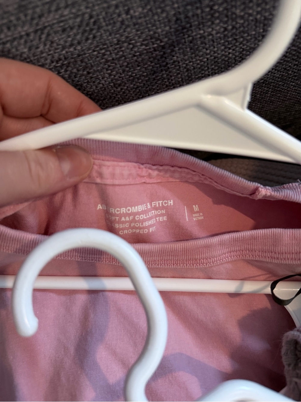 16. Abercrombie & Fitch | Pink Cropped Polished Tee | M